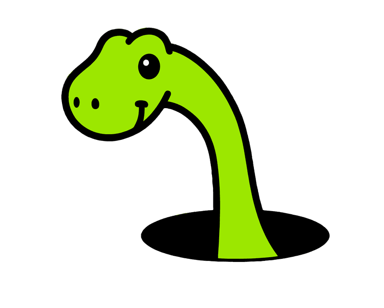 Chartosaur emerging from hole